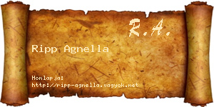 Ripp Agnella névjegykártya